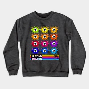 12 R3TR0 N30N 6AT0S Crewneck Sweatshirt